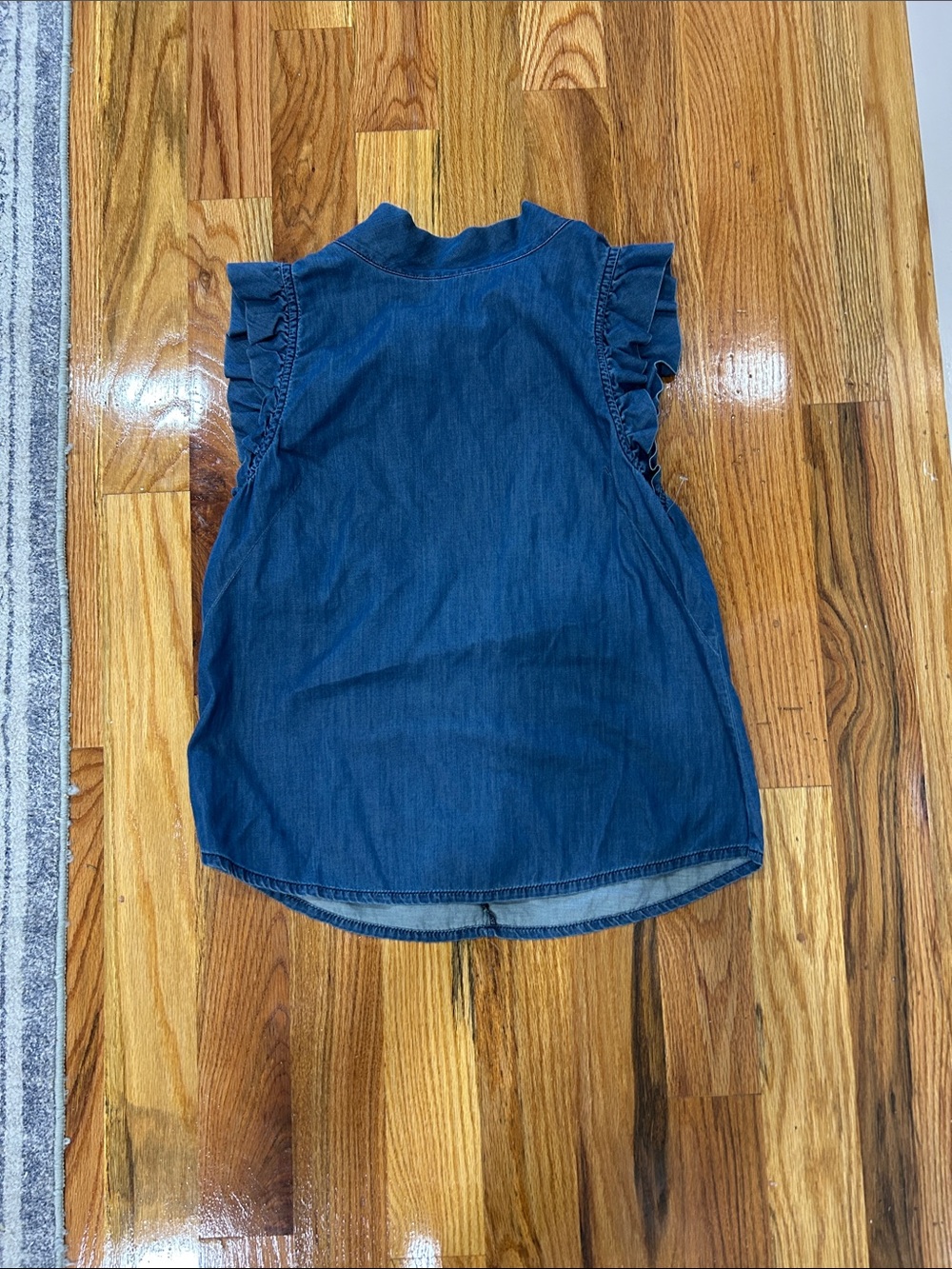 GAP 1969 Washed Blue Denim Sleeveless Top
